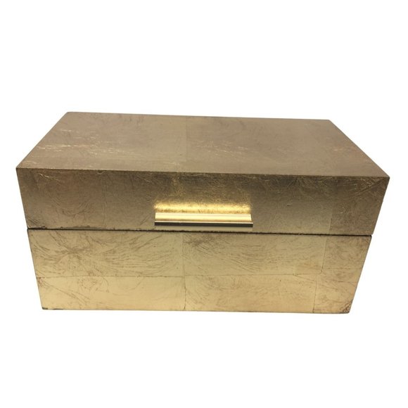 CosmoLiving by Cosmopolitan Wooden Box with Textured Gold Foiled Exterior - Picture 3 of 12